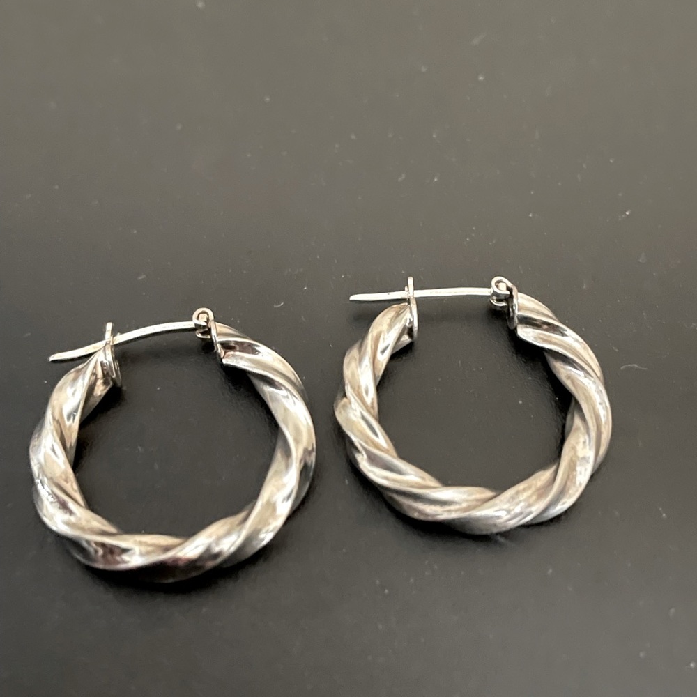 Sterling hoop earrings